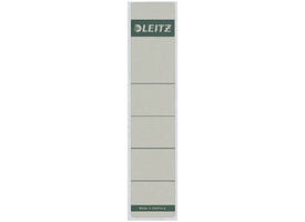 Rugetiket Leitz smal/kort 39x192mm zelfklevend grijs 10 stuks