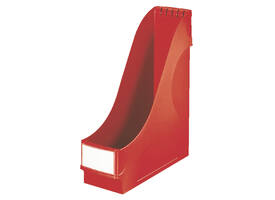 Tijdschriftencassette Leitz extra breed rood