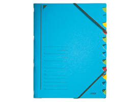 Sorteermap Leitz 12 tabbladen karton blauw