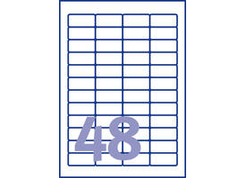 Etiket Avery L4736REV-25 45.7x21.2mm wit 1200 stuks