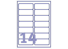 Etiket Avery L7063-20 99.1x38.1mm polyester wit 280 stuks