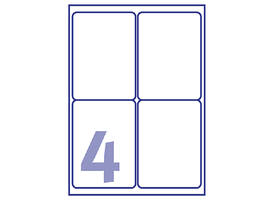 Etiket Avery J8169-25 99.1x139mm wit 100 stuks