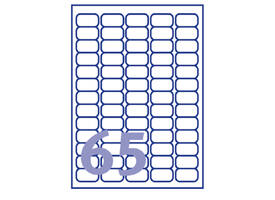 Etiket Avery J8551-25 38.1x21.2mm transparant 1625 stuks
