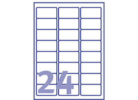 Etiket Avery L4773-20 63.5x33.9mm polyester wit 480 stuks