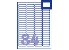 Etiket Avery J8656-25 46x11.1mm wit 2100 stuks