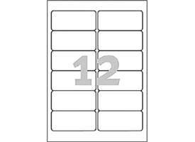 Etiket Avery L4776-20 99.1x42.3mm polyester wit 240 stuks