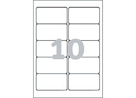 Etiket Avery L4744REV-25 96x50.8mm afneembaar wit 250 stuks