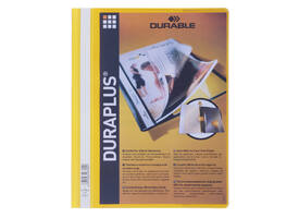 Snelhechtmap Durable Duraplus A4 geel