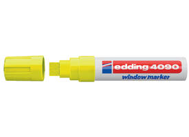 Krijtstift edding 4090 window schuin 4-15mm neon geel blister à 1 stuk