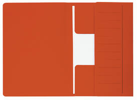 Dossiermap Djois Secolor Mammoet folio 3 kleppen 250gr recycled rood 10 stuks