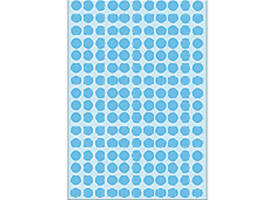 Etiket HERMA 2213 rond 8mm blauw 5632 stuks
