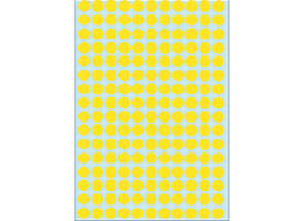 Etiket HERMA 2211 rond 8mm geel 5632 stuks