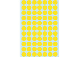 Etiket HERMA 2231 rond 13mm geel 2464 stuks