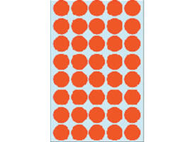 Etiket HERMA 2252 rond 19mm rood 1280 stuks