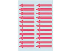 Etiket HERMA 4143 38x7mm pijl rood 88 stuks