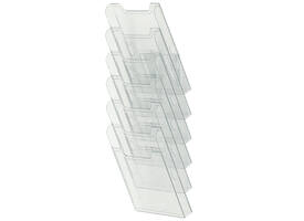 Folderhouder Exacompta wand A4 6-vaks staand helder transparant