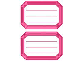Etiket HERMA 5712 82x55mm schrift rode rand 12 stuks