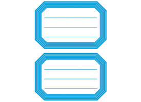 Etiket HERMA 5714 82x55mm schrift blauwe rand 12 stuks