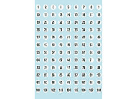 Etiket HERMA 4128 8mm getallen 1-540 540 stuks