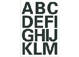 Etiket HERMA 4167 25mm letters A-Z zwart