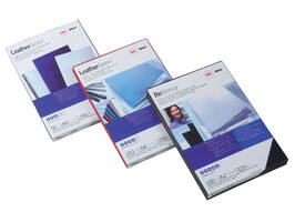 Voorblad GBC A4 lederlook zwart 100 stuks
