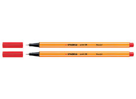 Fineliner STABILO point 88/40 fijn rood