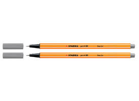 Fineliner STABILO point 88/96 fijn donkergrijs