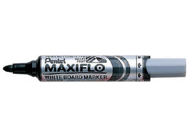 Whiteboardmarker Pentel MWL5M Maxiflo rond 3mm zwart