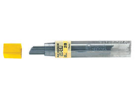 Potloodstift Pentel 2B 0.9mm zwart koker à 15 stuks