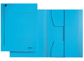 Dossiermap Leitz A3 3 kleppen 430gr blauw