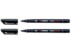 Viltstift STABILO OHpen 843/46 permanent rond medium zwart