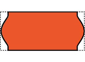 Prijsetiket 12x26mm Sato Samark permanent fluor rood 1500 stuks