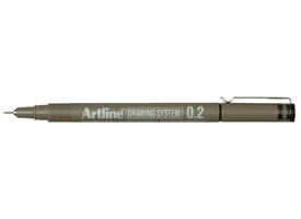 Fineliner Artline technisch 0.2mm zwart