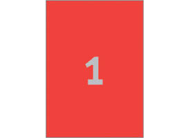 Etiket Avery 3470 210x297mm A4 rood 100 stuks