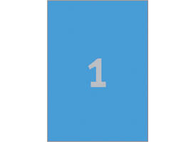 Etiket Avery 3471 210x297mm A4 blauw 100 stuks