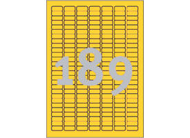Etiket Avery L6037-20 25.4x10mm geel 3780 stuks