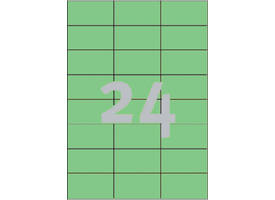 Etiket Avery 3450 70x37mm groen 2400 stuks