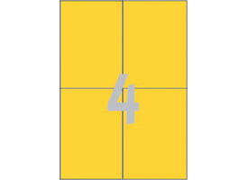 Etiket Avery 3459 105x148mm A6 geel 400 stuks