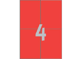 Etiket Avery 3456 105x148mm A6 rood 400 stuks