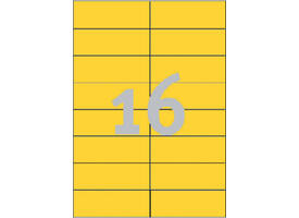 Etiket Avery 3455 105x37mm geel 1600 stuks