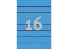 Etiket Avery 3453 105x37mm blauw 1600 stuks