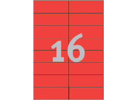 Etiket Avery 3452 105x37mm rood 1600 stuks