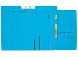 Verzamelmap Djois Secolor A4 lateraal recycled blauw
