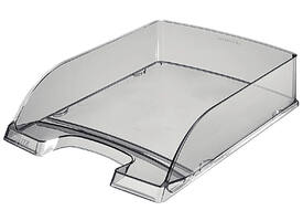 Brievenbak Leitz Plus A4 transparant rookglas