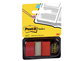 Indextabs Post-it 680 25.4x43.2mm rood 50 tabs