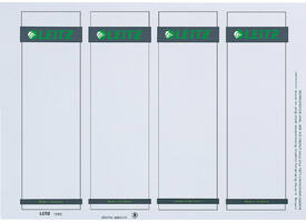 Rug-insteekkaart Leitz breed 56x190mm wit 100 stuks