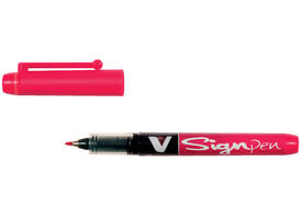 Fineliner PILOT V Signpen fijn rood