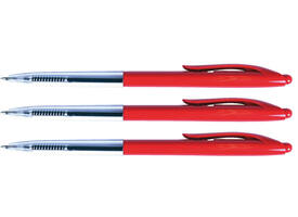 Balpen Quantore drukknop rood medium