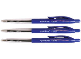 Balpen Quantore drukknop blauw medium