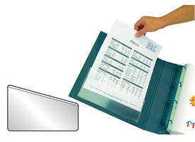 Insteektas Djois U-map 217x130mm zelfklevend PP transparant 5 stuks
